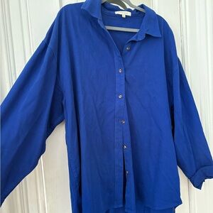 Favorite Daughter Royal Blue Button Down Shirt